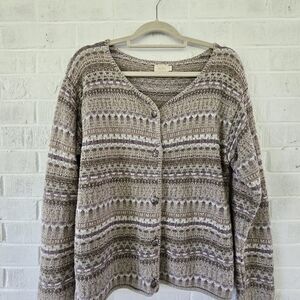 Women's Striped Cardigan Sweater
